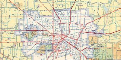 Kartta Houston moottoriteitä