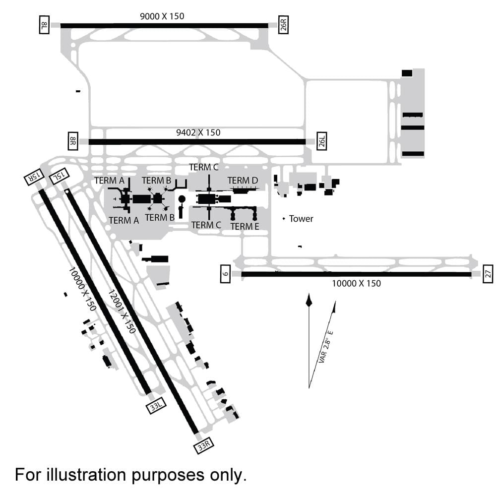 Bush intercontinental airport kartta
