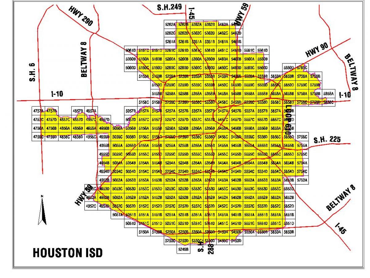 Houston area school district kartta