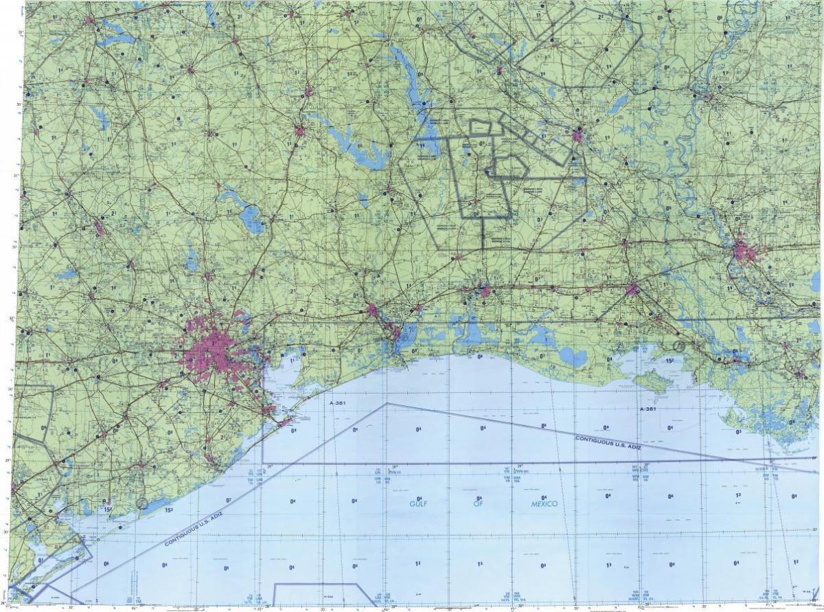 topografinen kartta Houston