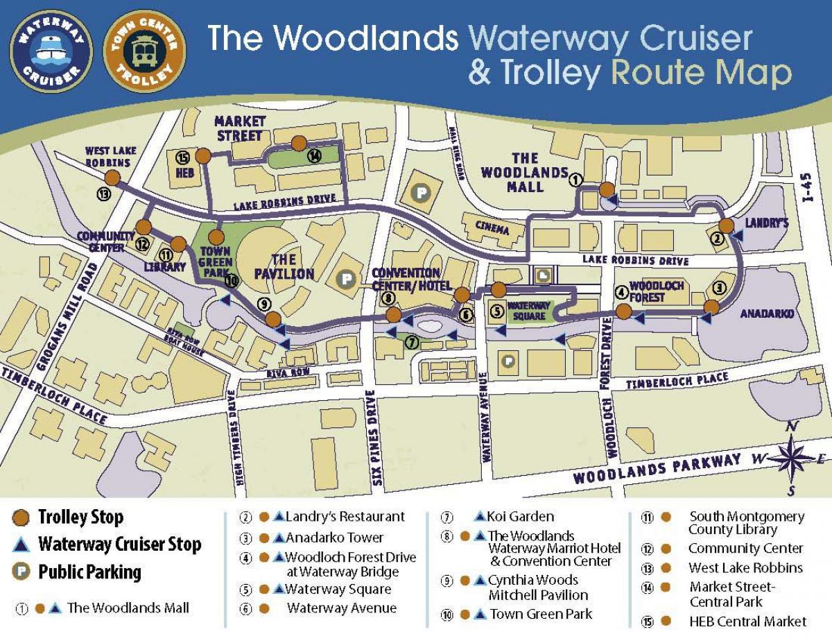 Woodlands mall kartta