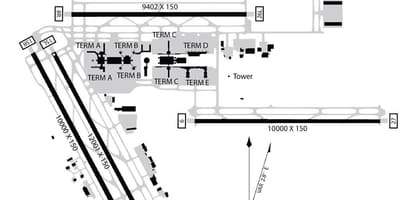 Bush intercontinental airport kartta