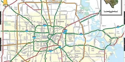 Kaupungin Houston kartta