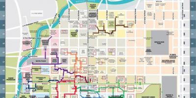 Downtown Houston tunnelin kartta